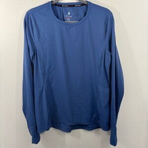 Spyder Blue Long Sleeve Tee Moisture-Wicking Fabric XL Activewear Athleisure